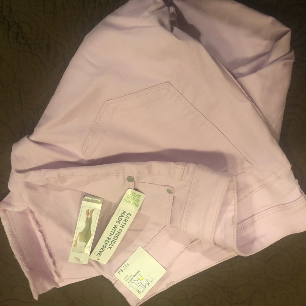 Purple tight ankle pants